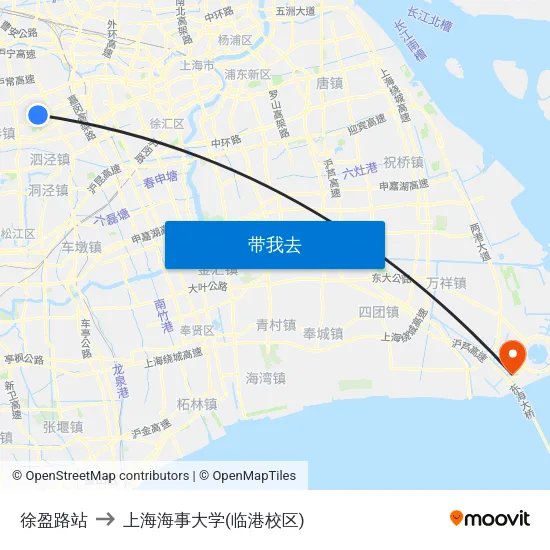 徐盈路站 to 上海海事大学(临港校区) map