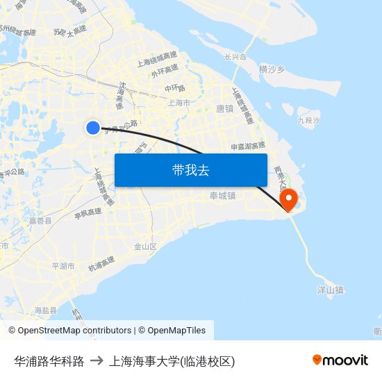 华浦路华科路 to 上海海事大学(临港校区) map
