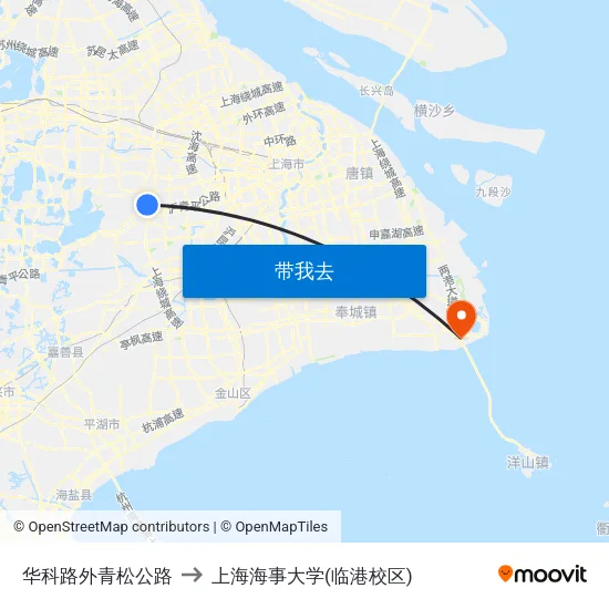 华科路外青松公路 to 上海海事大学(临港校区) map