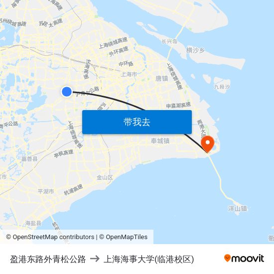 盈港东路外青松公路 to 上海海事大学(临港校区) map