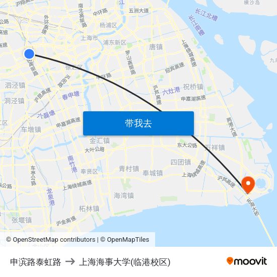 申滨路泰虹路 to 上海海事大学(临港校区) map