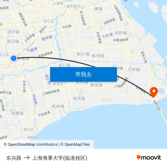 东兴路 to 上海海事大学(临港校区) map