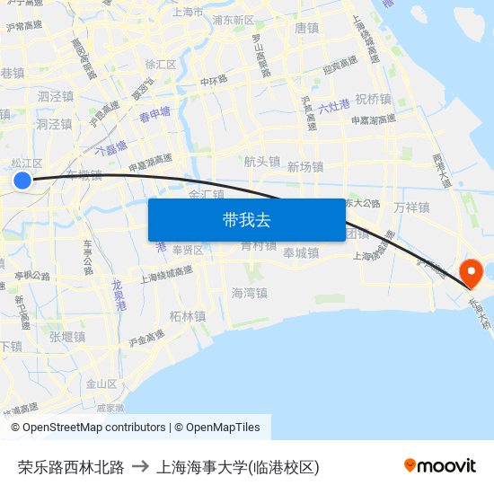 荣乐路西林北路 to 上海海事大学(临港校区) map