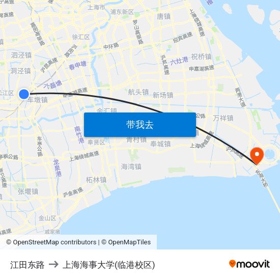 江田东路 to 上海海事大学(临港校区) map