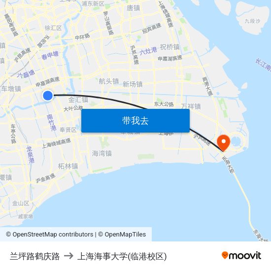 兰坪路鹤庆路 to 上海海事大学(临港校区) map