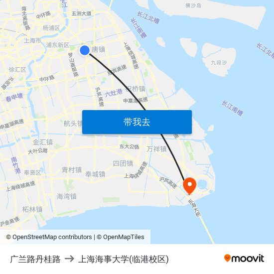 广兰路丹桂路 to 上海海事大学(临港校区) map