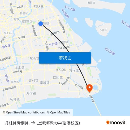 丹桂路青桐路 to 上海海事大学(临港校区) map