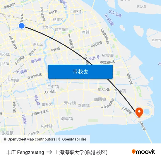 丰庄 Fengzhuang to 上海海事大学(临港校区) map