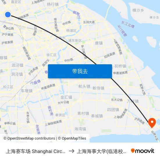 上海赛车场 Shanghai Circuit to 上海海事大学(临港校区) map