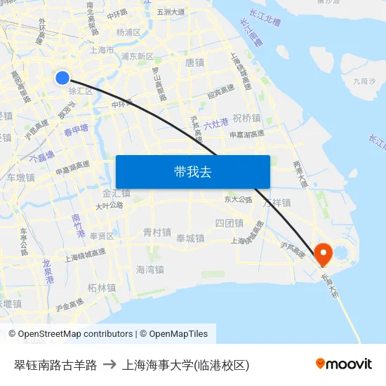 翠钰南路古羊路 to 上海海事大学(临港校区) map