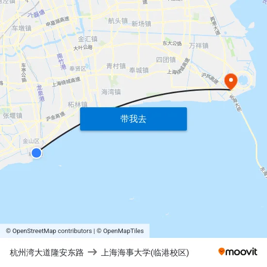 杭州湾大道隆安东路 to 上海海事大学(临港校区) map