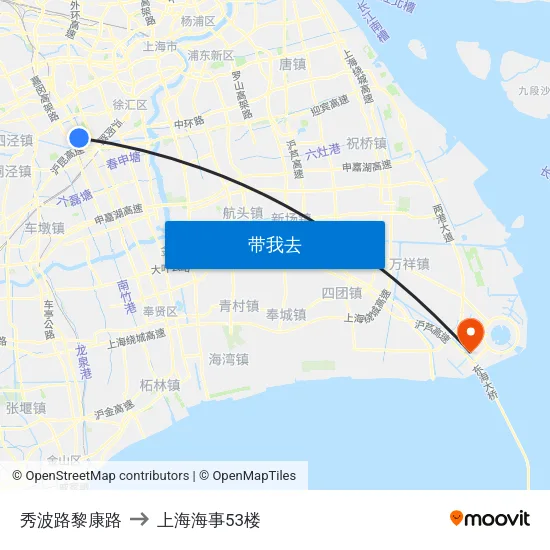 秀波路黎康路 to 上海海事53楼 map