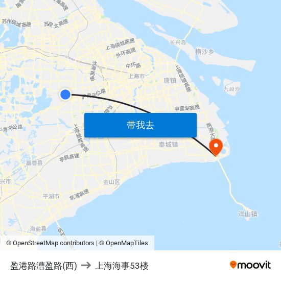 盈港路漕盈路(西) to 上海海事53楼 map