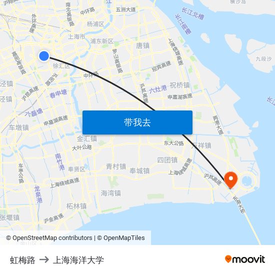 虹梅路 to 上海海洋大学 map