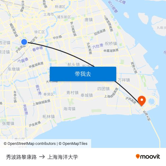 秀波路黎康路 to 上海海洋大学 map