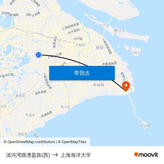 清河湾路漕盈路(西) to 上海海洋大学 map