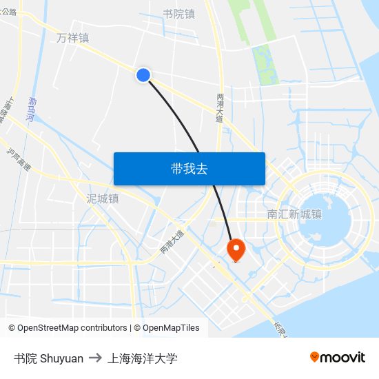 书院 Shuyuan to 上海海洋大学 map