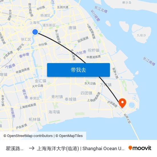 瞿溪路鲁班路 to 上海海洋大学(临港) | Shanghai Ocean University(Lingang) map