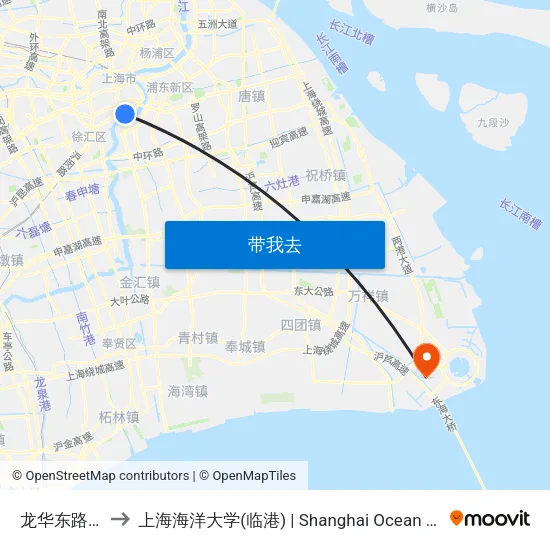 龙华东路蒙自路 to 上海海洋大学(临港) | Shanghai Ocean University(Lingang) map