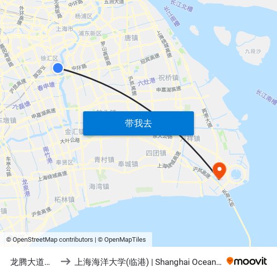 龙腾大道喜泰支路 to 上海海洋大学(临港) | Shanghai Ocean University(Lingang) map