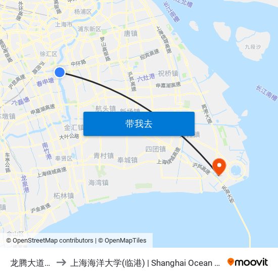 龙腾大道徐梅路 to 上海海洋大学(临港) | Shanghai Ocean University(Lingang) map