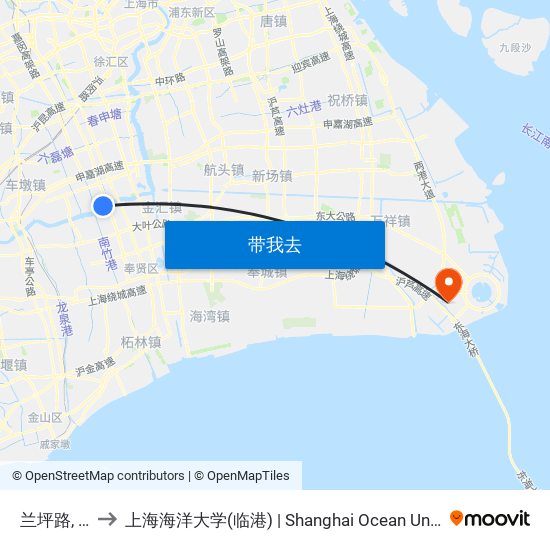 兰坪路, 54号 to 上海海洋大学(临港) | Shanghai Ocean University(Lingang) map