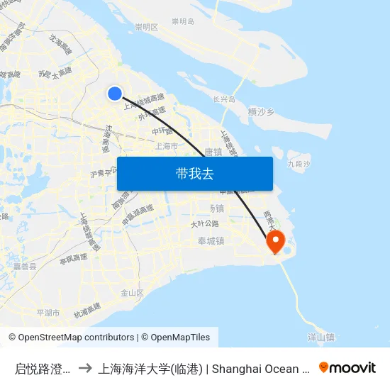 启悦路澄浏公路 to 上海海洋大学(临港) | Shanghai Ocean University(Lingang) map