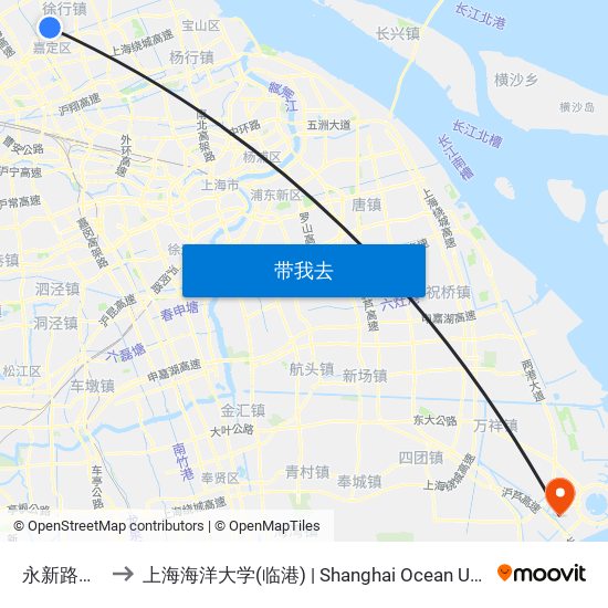 永新路胜竹路 to 上海海洋大学(临港) | Shanghai Ocean University(Lingang) map