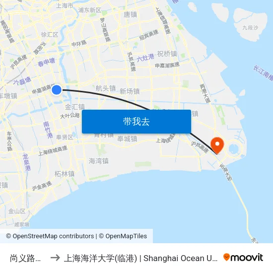 尚义路剑川路 to 上海海洋大学(临港) | Shanghai Ocean University(Lingang) map