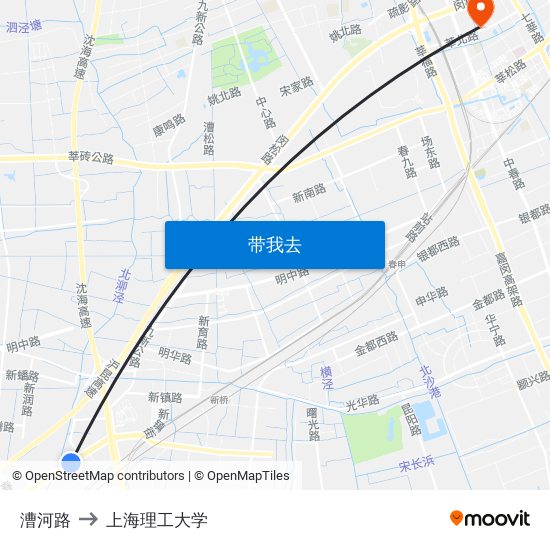 漕河路 to 上海理工大学 map