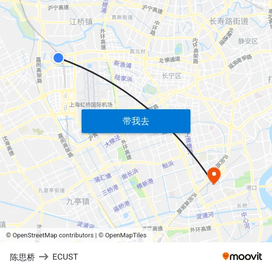 陈思桥 to ECUST map