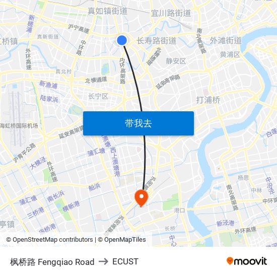 枫桥路 Fengqiao Road to ECUST map
