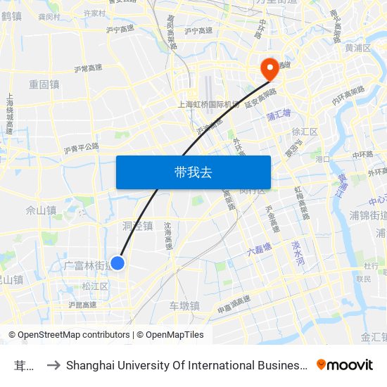 茸宁路 to Shanghai University Of International Business And Economic map