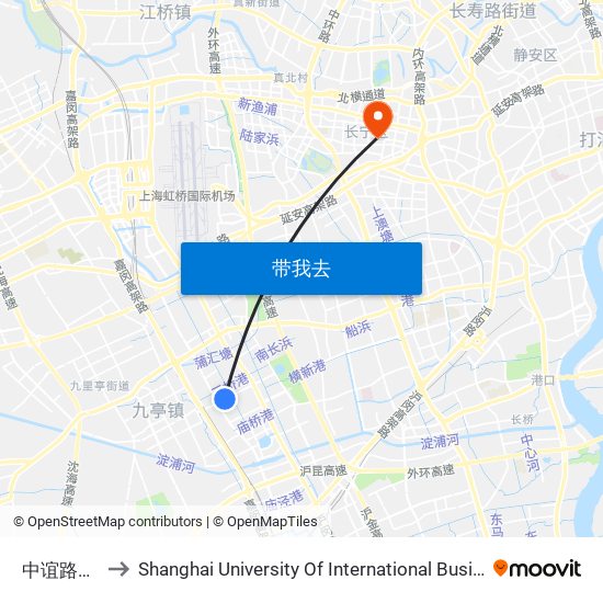 中谊路华星港 to Shanghai University Of International Business And Economic map