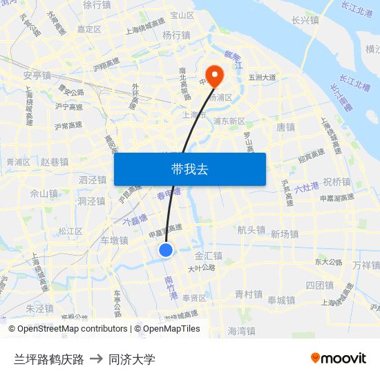 兰坪路鹤庆路 to 同济大学 map