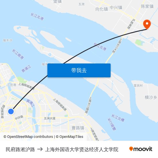 民府路淞沪路 to 上海外国语大学贤达经济人文学院 map