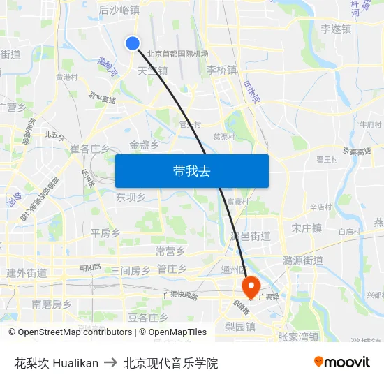 花梨坎 Hualikan to 北京现代音乐学院 map