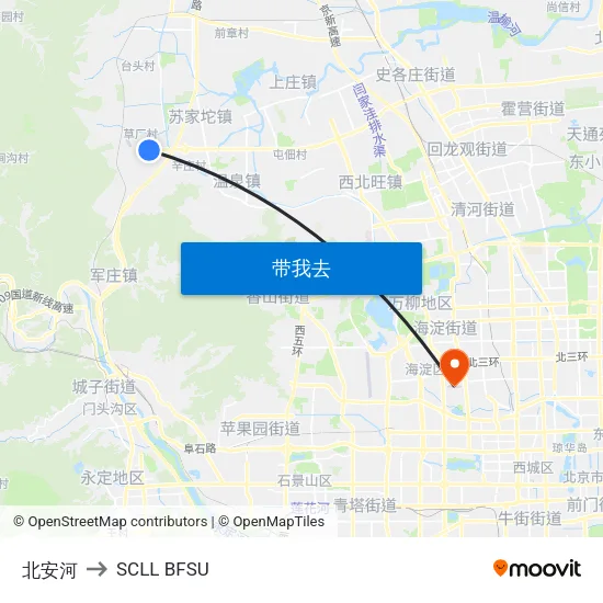 北安河 to SCLL BFSU map