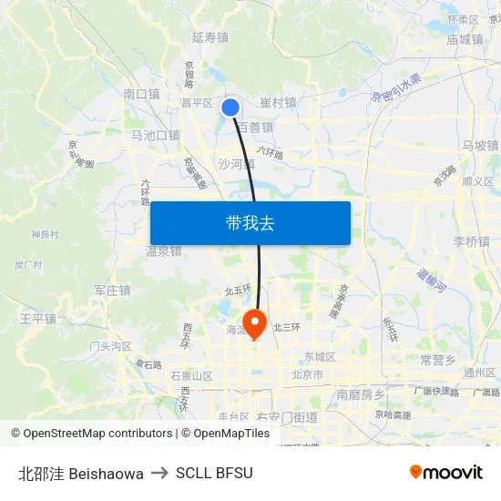 北邵洼 Beishaowa to SCLL BFSU map