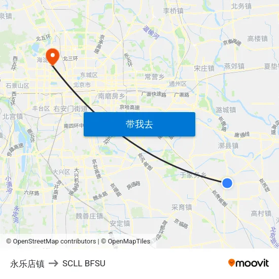 永乐店镇 to SCLL BFSU map