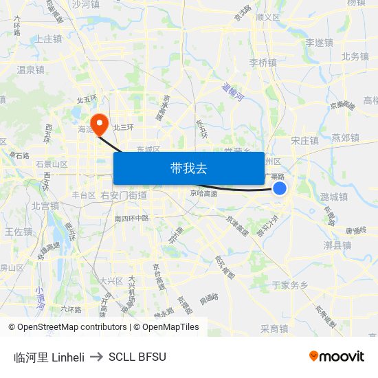 临河里 Linheli to SCLL BFSU map