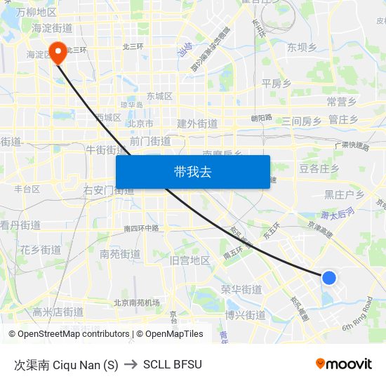 次渠南 Ciqu Nan (S) to SCLL BFSU map