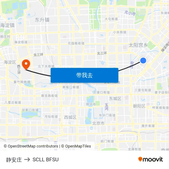 静安庄 to SCLL BFSU map