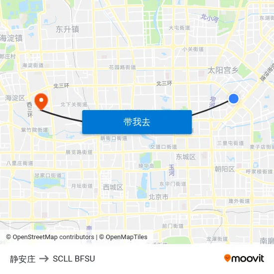 静安庄 to SCLL BFSU map