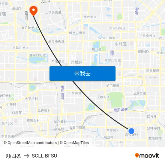 顺四条 to SCLL BFSU map