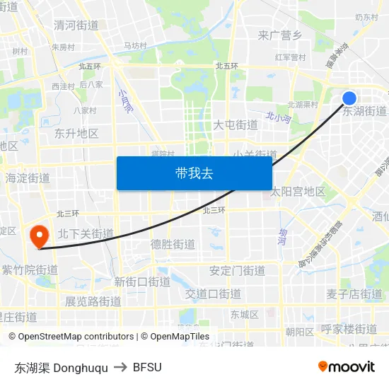 东湖渠  Donghuqu to BFSU map