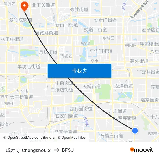 成寿寺 Chengshou Si to BFSU map
