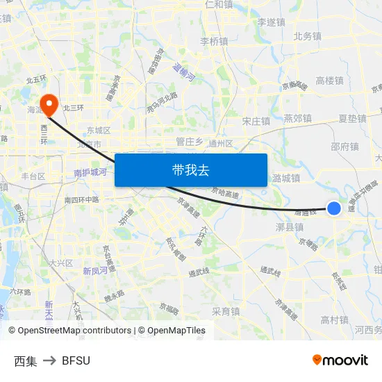 西集 to BFSU map