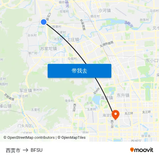 西贯市 to BFSU map