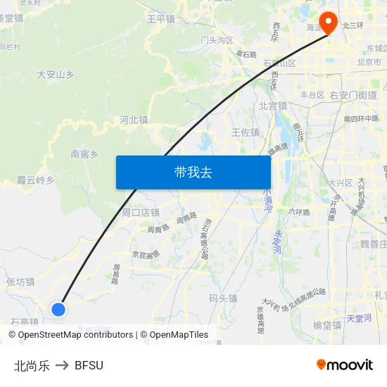 北尚乐 to BFSU map